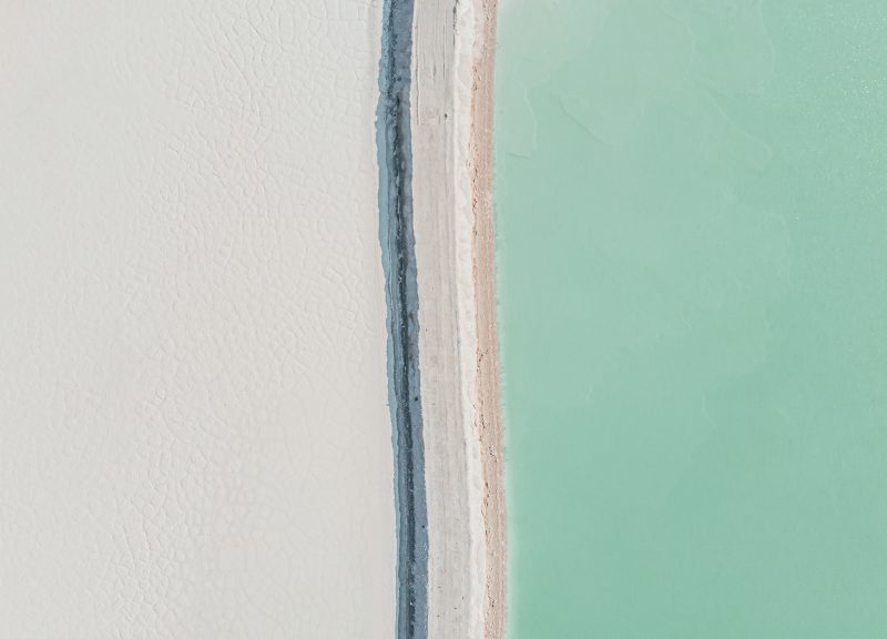 Picture of a beach shoreline at arial view