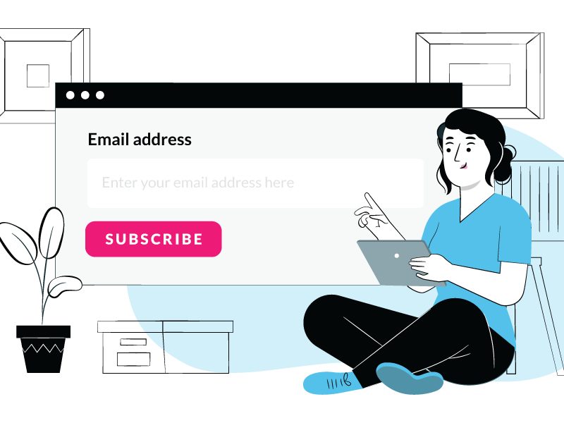 person building a staff newsletter